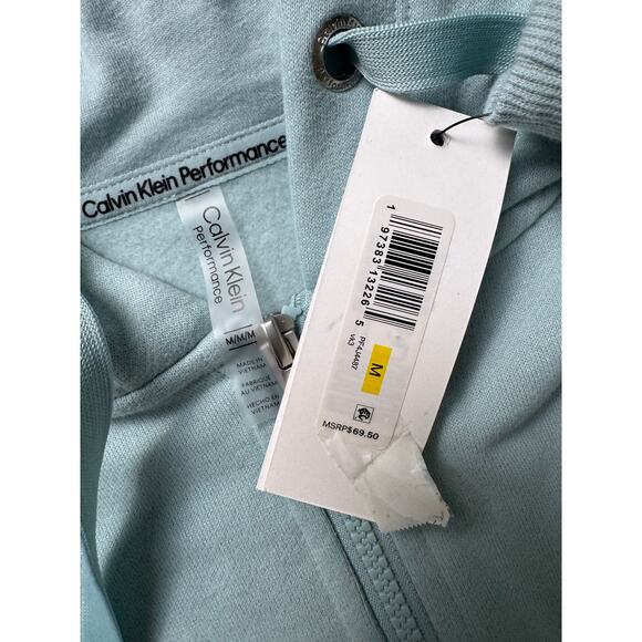 Calvin Klein Women's Fleece Logo Stripe Full Zip Hoodie NWT SEA LEVEL SIZE M - Picture 4 of 8